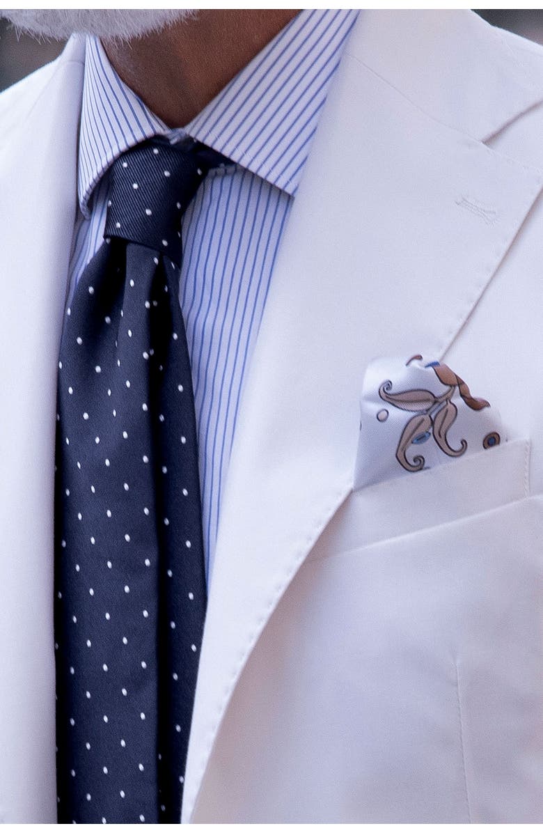 Elizabetta Pisa - Silk Jacquard Tie for Men, Alternate, color, Navy