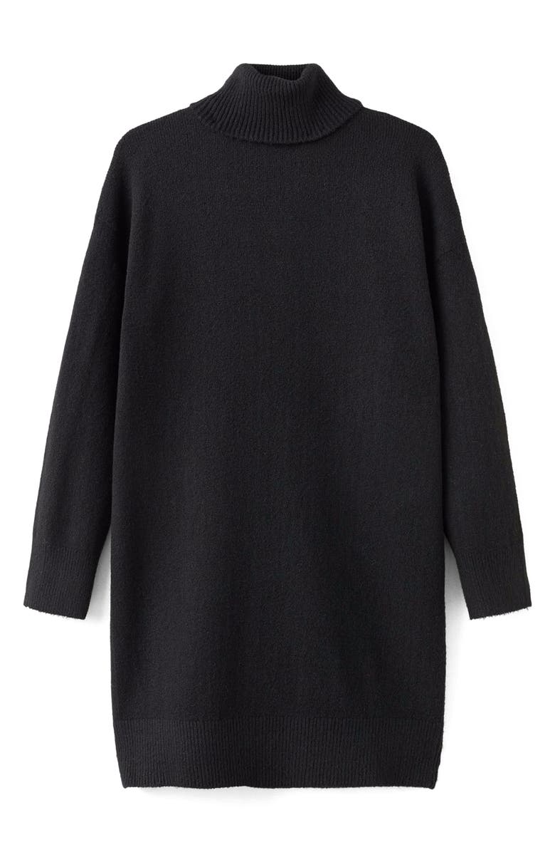 MANGO Turtleneck Long Sleeve Dress, Alternate, color, 