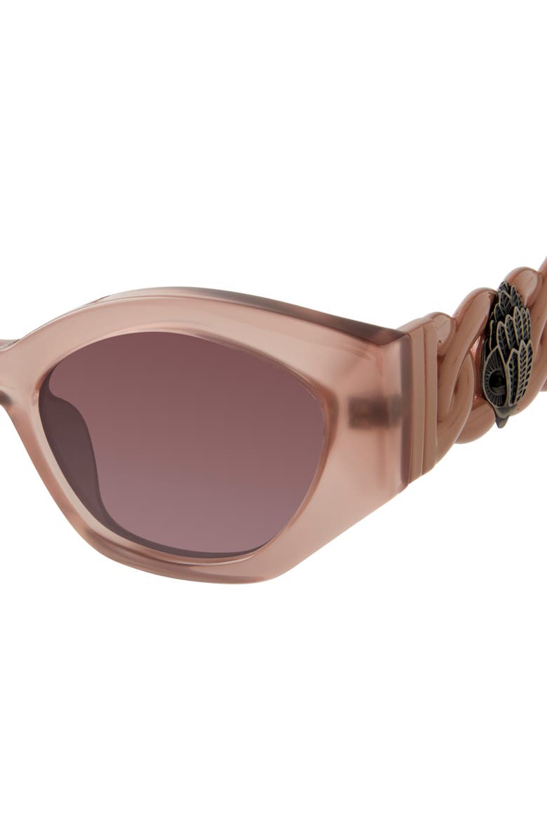 Kurt Geiger London 51mm Round Sunglasses, Alternate, color, Milky Sand