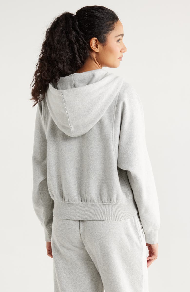 Zella Ultracozy Fleece Full Zip Hoodie, Alternate, color, Grey Light Heather