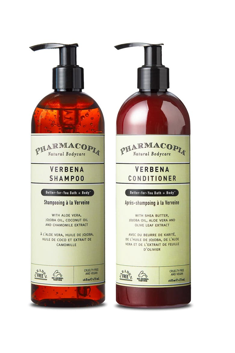 Verbena Shampoo and Conditioner Bundle - Balancing Aromatherapy, Main, color, White