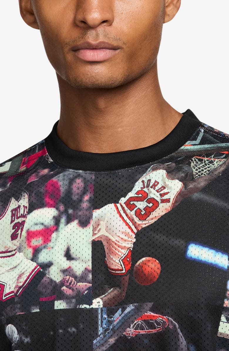 Jordan Michale Jordan's Flight Oversize Jersey Sweatshirt, Alternate, color, Black/ Sail