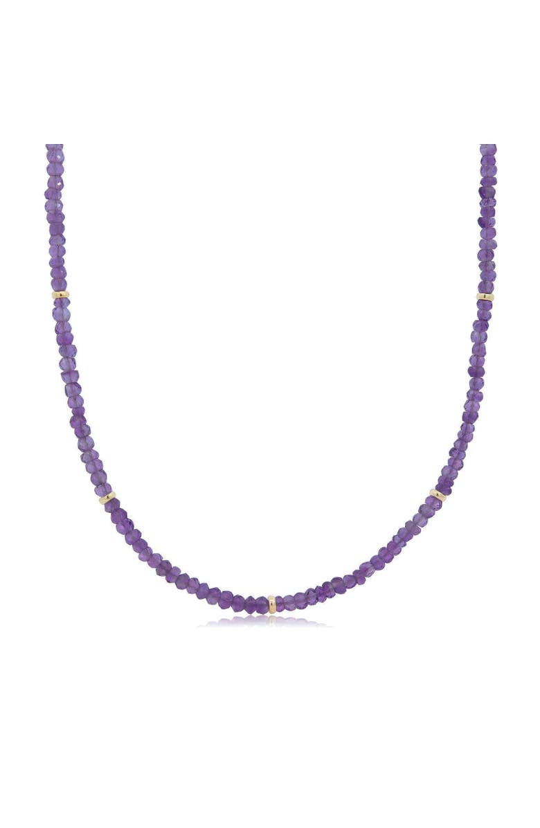 The Lovery Fine Jewelry Amethyst Bead Necklace, Main, color, Amethyst