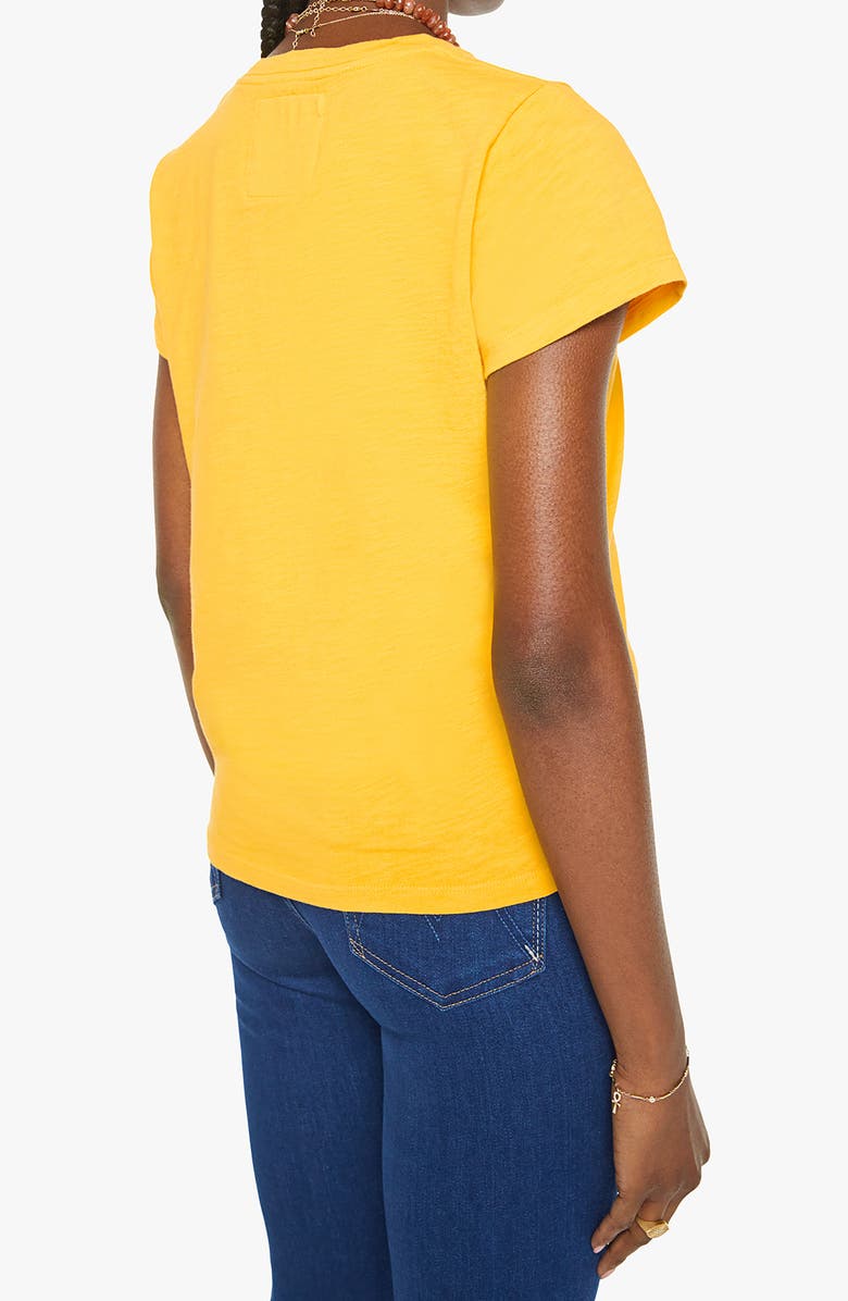 MOTHER The Sinful Embroidered T-Shirt, Alternate, color, Fine Strawberry