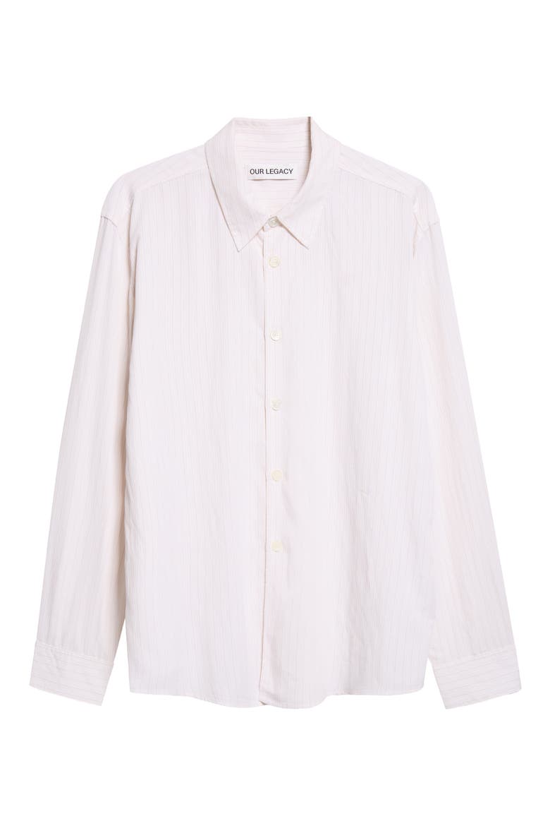 Beyond Button-Up Shirt, Main, color, CREAM STRIPE