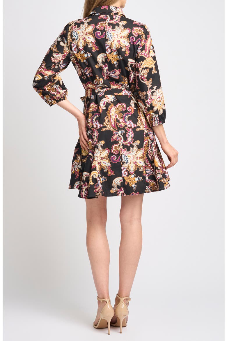 Long Sleeve Shirtdress, Alternate, color, RICH BLACK