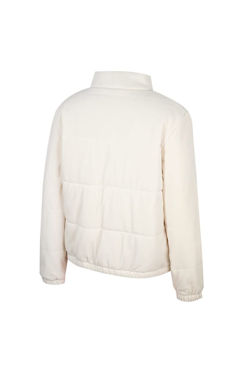 COLOSSEUM Women's Colosseum Cream Michigan Wolverines So Hot Right Now Quilted Puffer Full-Zip Jacket, Alternate, color, 