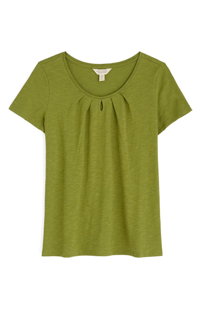 Seasalt Cornwall Appletree Keyhole Organic Cotton T-Shirt, Alternate, color, Aloe