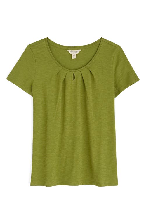 Seasalt Cornwall Appletree Keyhole Organic Cotton T-shirt In Green