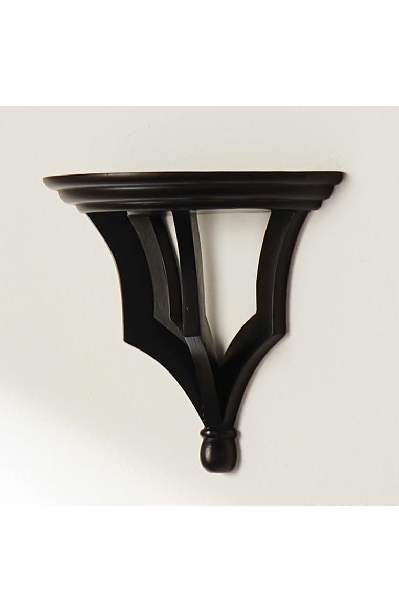 Napa Home & Garden Bennett Antique White Floating Wall Shelf, Alternate, color, Black