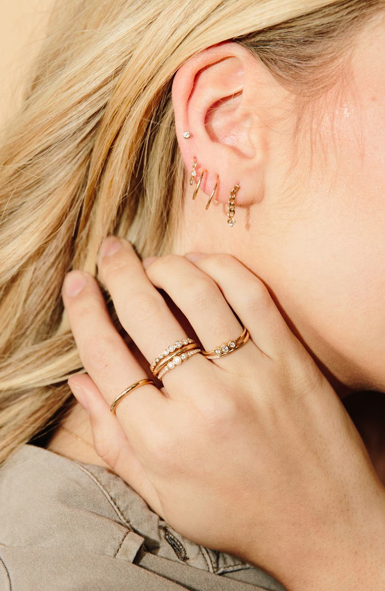 Zoë Chicco Small Curb Chain Earrings, Alternate, color,