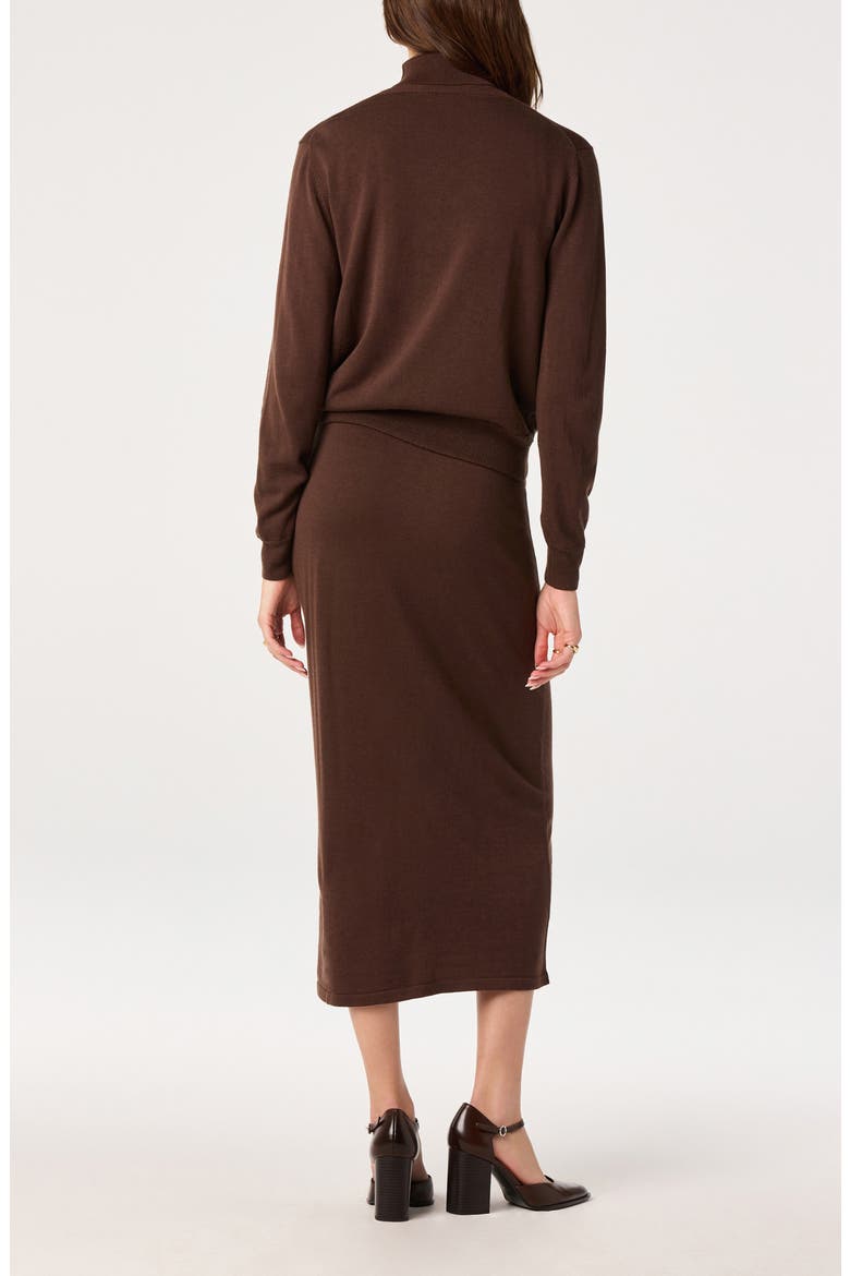 Kelly Mock Neck Sweater, Alternate, color, BROWN
