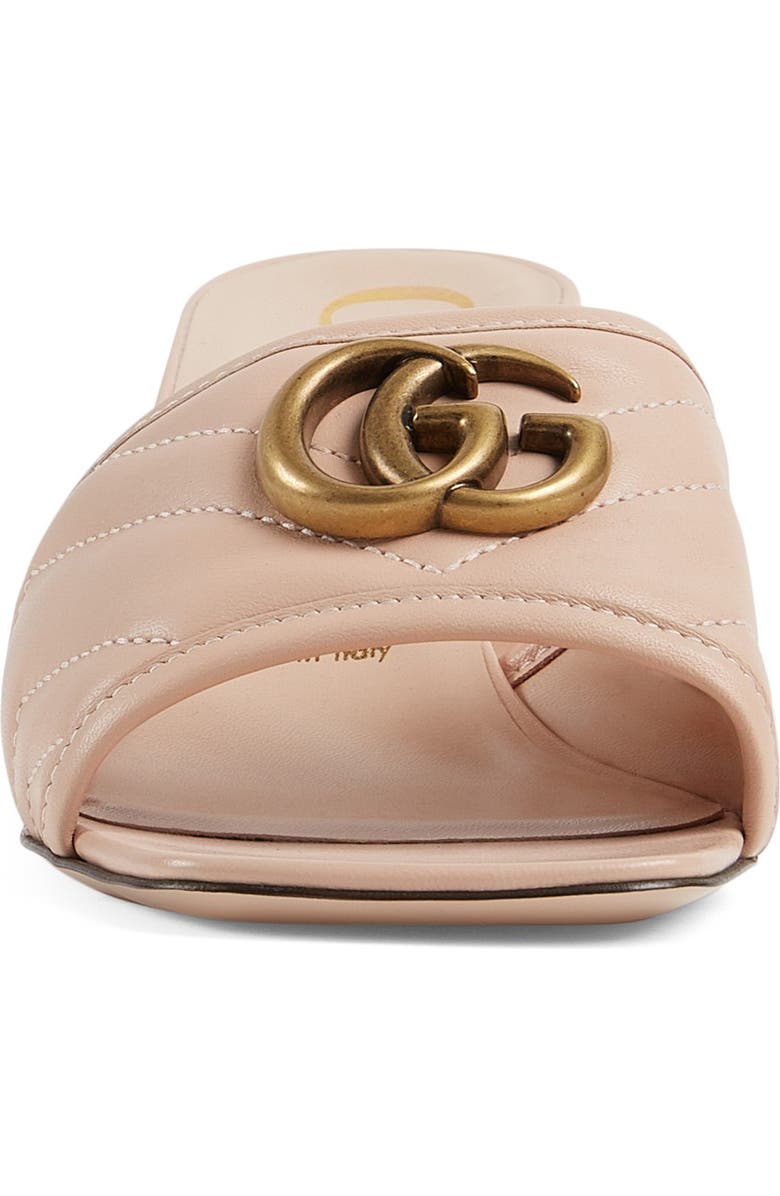 Gucci GG Chevron Matelassé Slide Sandal, Alternate, color, Skin Rose
