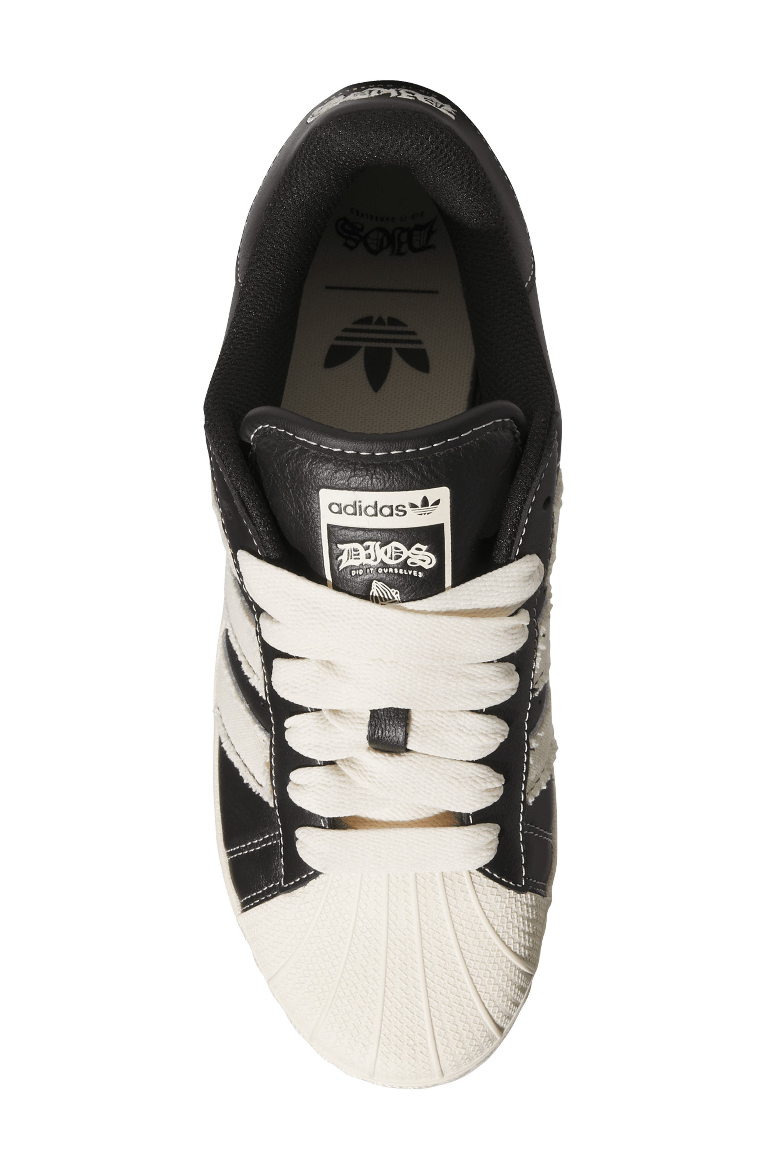 adidas Dios Superstar Sneaker, Alternate, color, Core Black