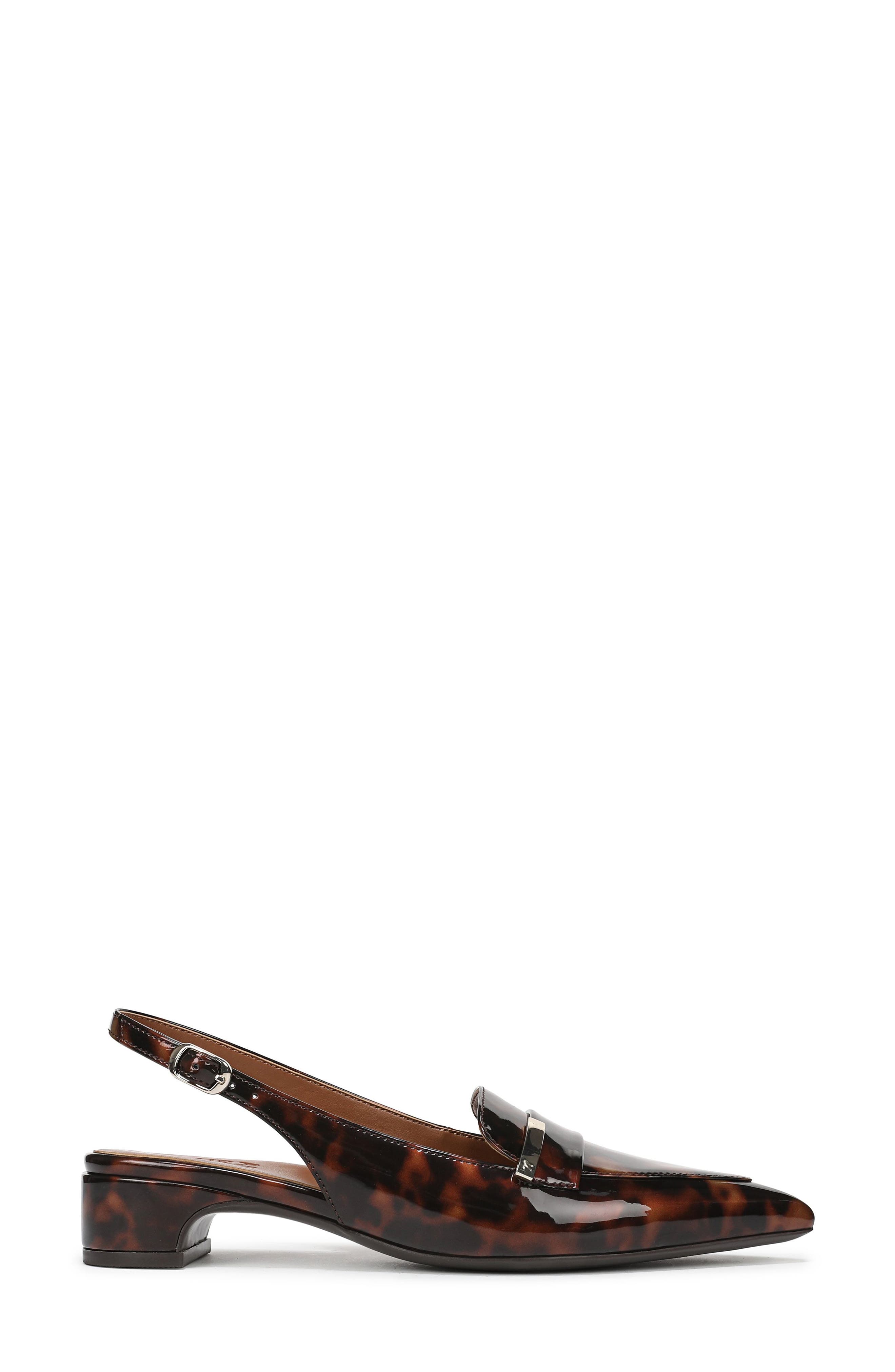 Sloane Pointed Toe Slingback Pump, Alternate, color, TORTOISE BROWN FAUX LEATHER