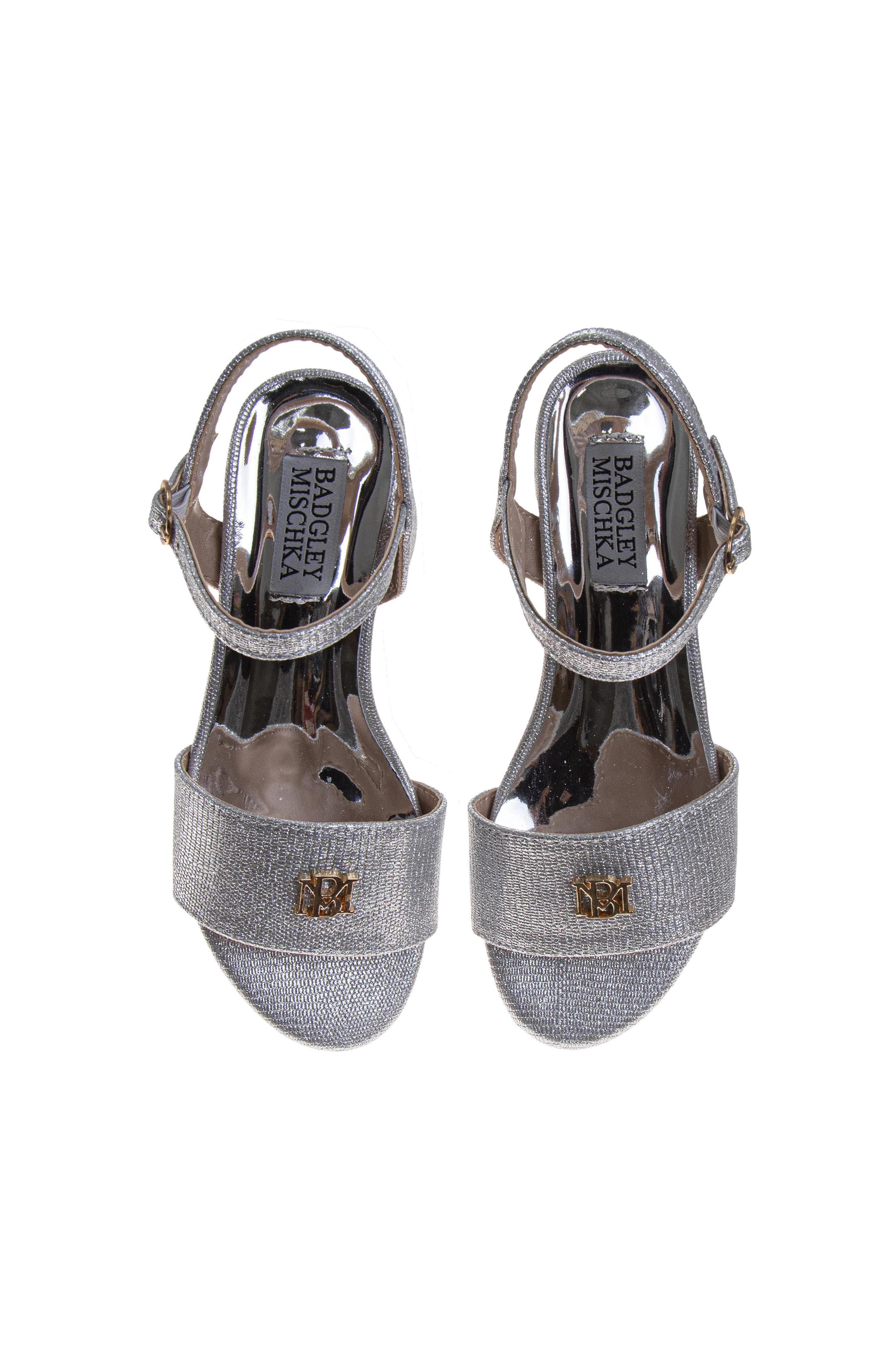 Dress Sandals for Girls Elegant Rhinestone Ankle Straps, Alternate, color, Silver