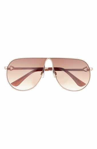 65mm Oversize Gradient Aviator Sunglasses