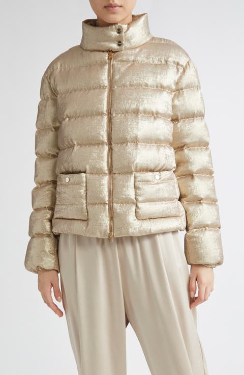 Metallic Down Puffer Jacket