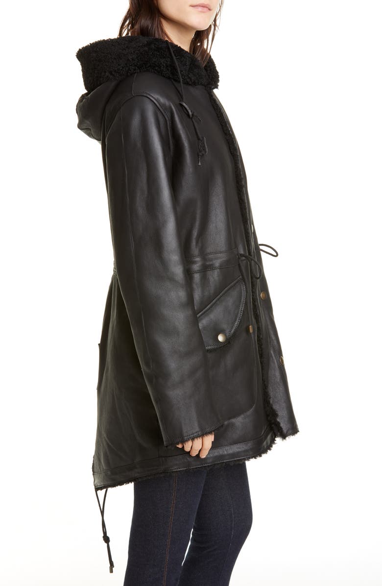 Mr & Mrs Italy Reversible Genuine Shearling Parka, Alternate, color,