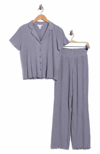 Ribbed Short Sleeve Pajamas