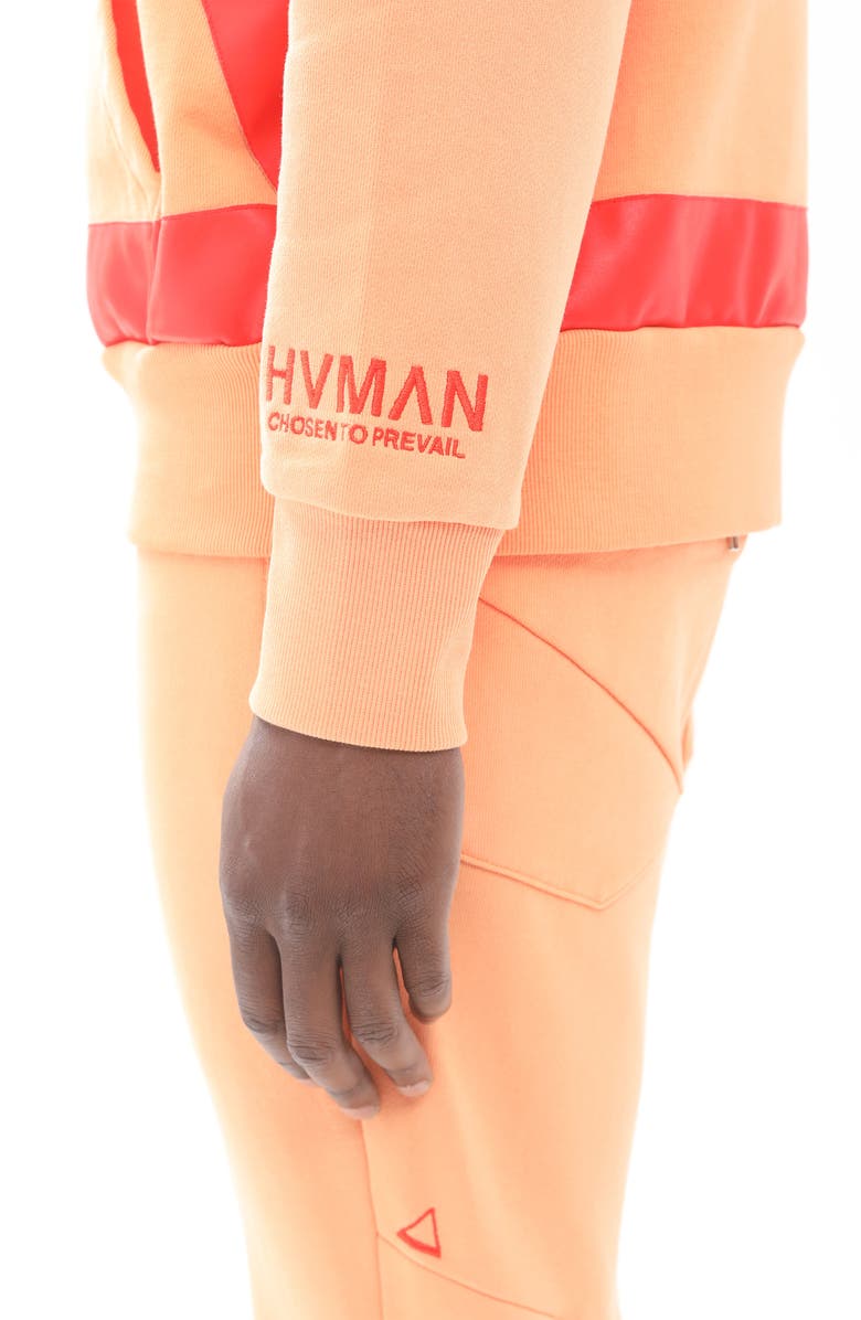 HVMAN Taped Cotton Hoodie, Alternate, color, Apricot