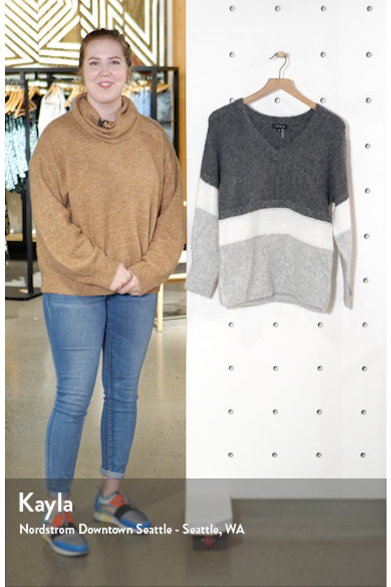 Stripe V-Neck Tunic Sweater video