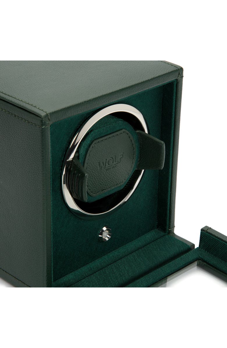WOLF Cub Single Watch Winder with Cover, Alternate, color, Green