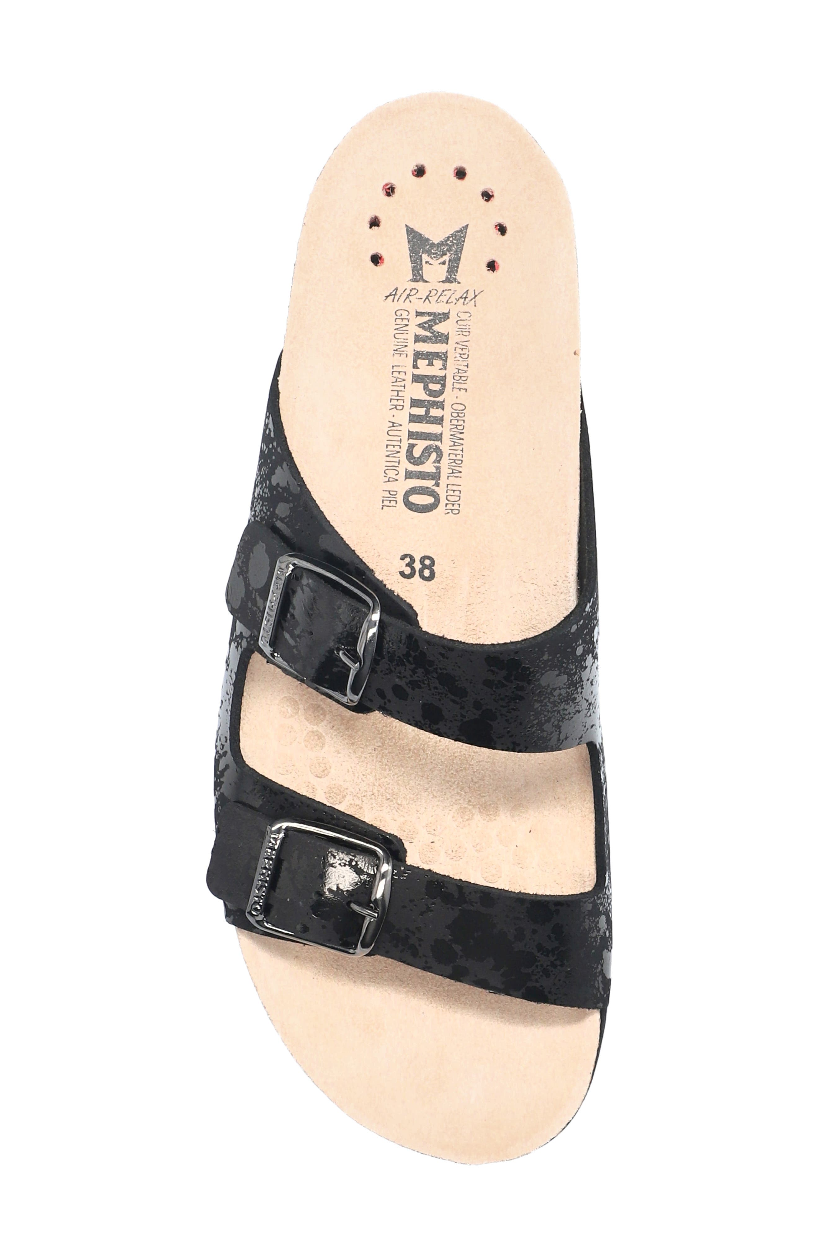'Harmony' Slide Sandal, Alternate, color, BLACK LEATHER