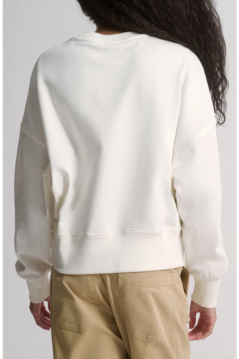 Anti Oversize Cotton Sweatshirt, Alternate, color, ANTIQUE WHITE