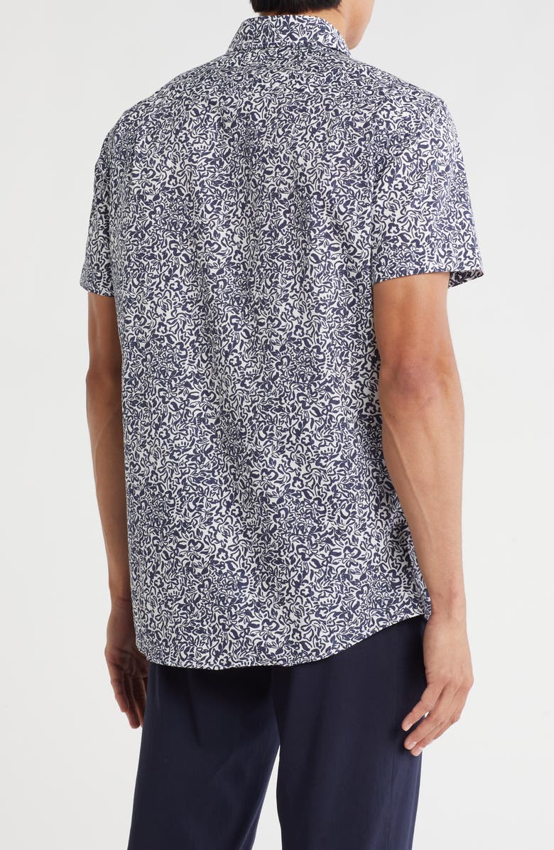 Rodd & Gunn Sherwood Downs Short Sleeve Cotton Button-Up Shirt, Alternate, color, Ink