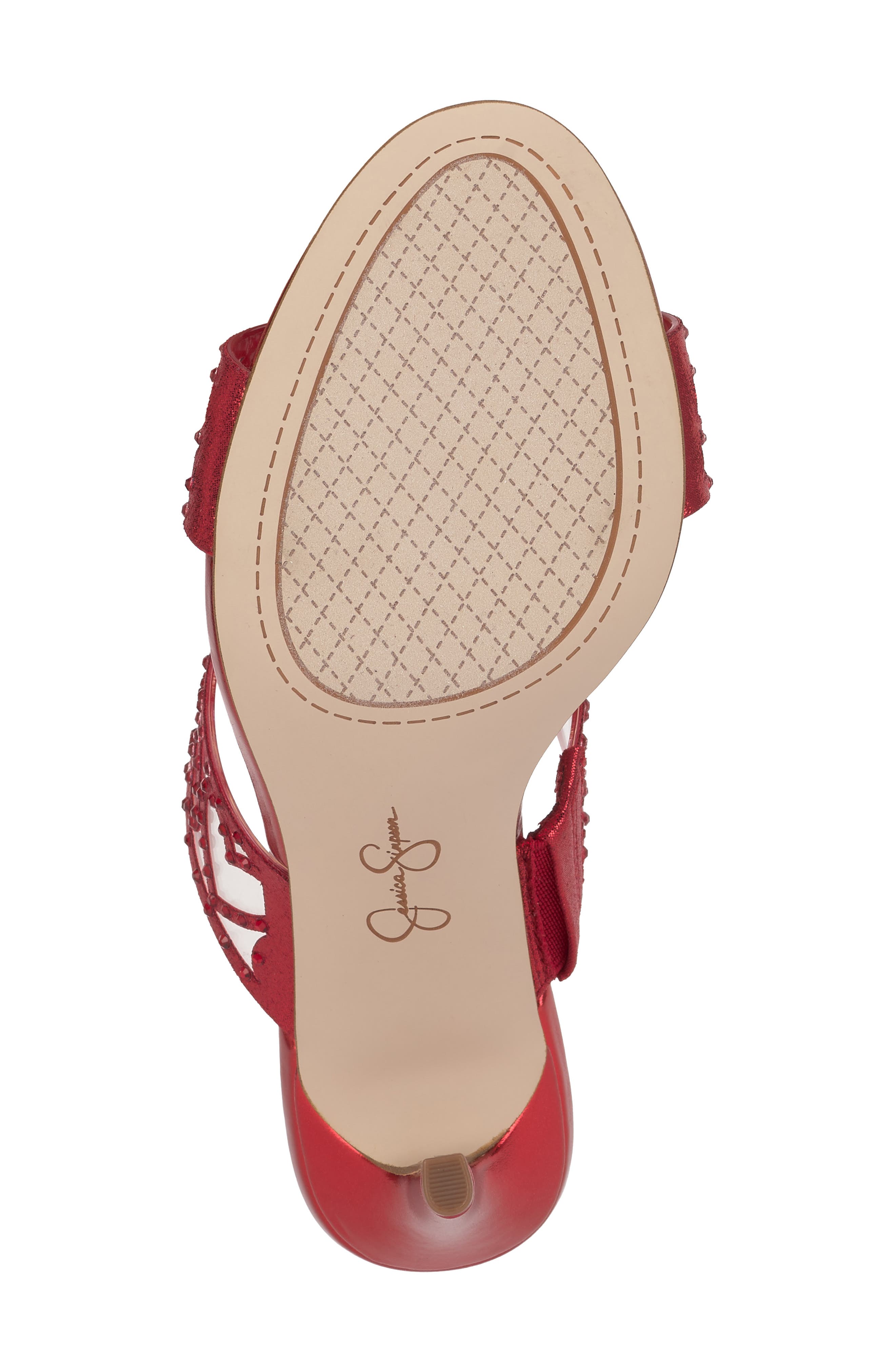 Jovara Slide Sandal, Alternate, color, RED MUSE/ CLEAR