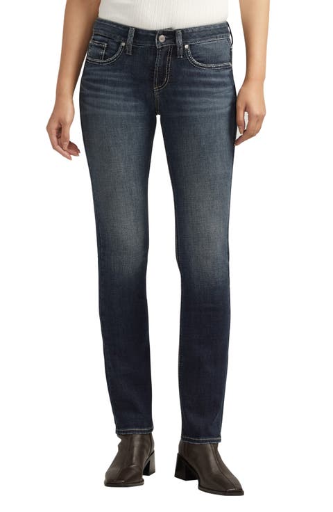 Britt Curvy Low Rise Slim Straight Leg Jeans