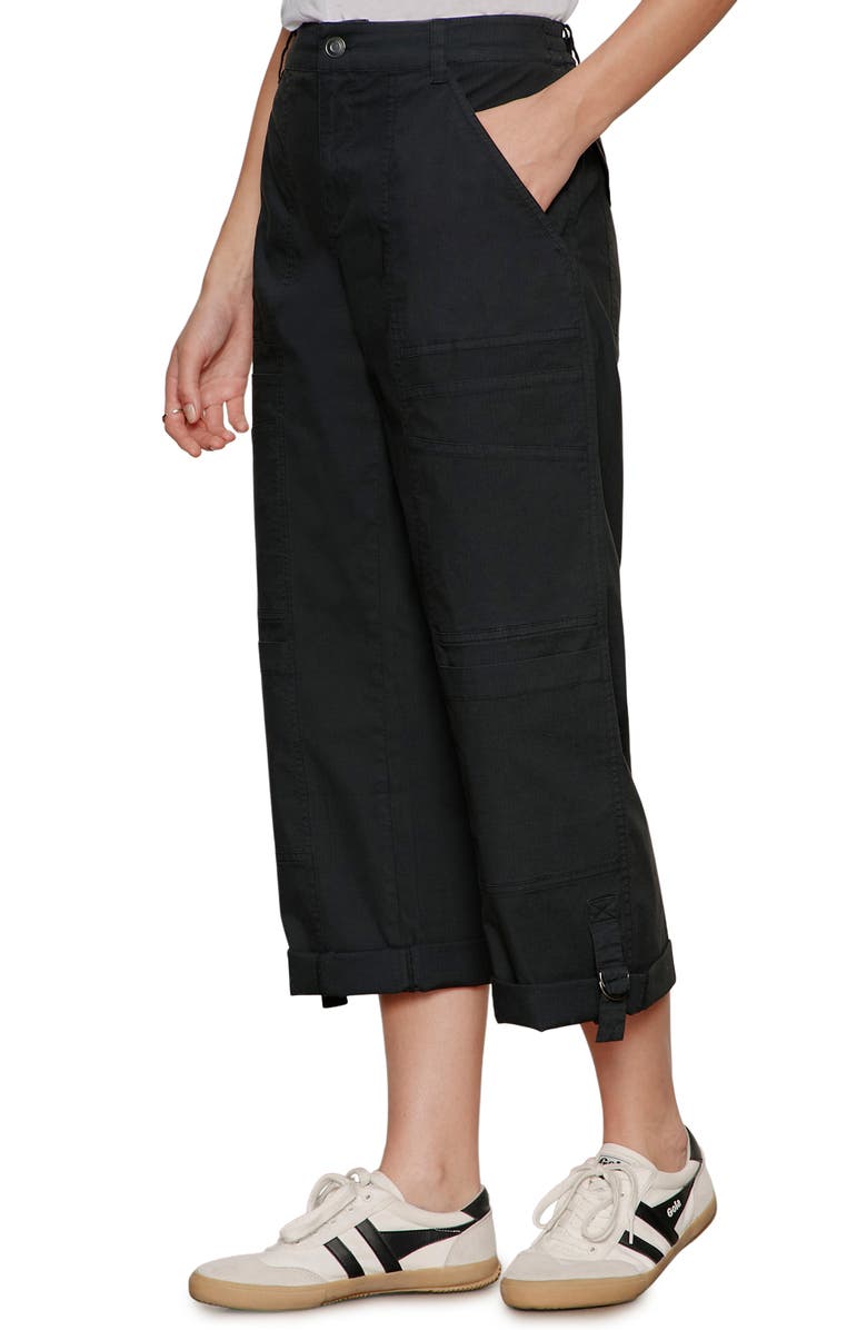 Sanctuary Angels Stretch Cotton Cargo Pants, Alternate, color, Black