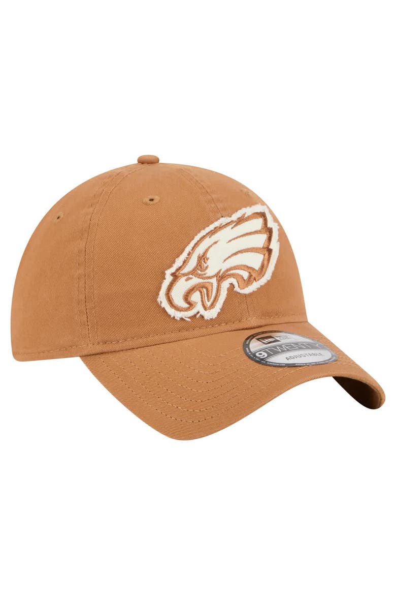 Men's New Era Brown Philadelphia Eagles  Stamp 9TWENTY Adjustable Hat, Alternate, color, Brown