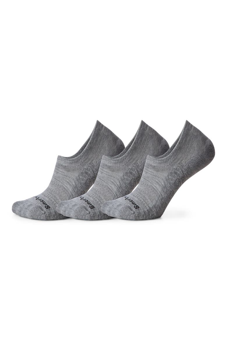 Everyday 3-Pack Wool Blend Cushion No Show Socks, Main, color, LIGHT GRAY