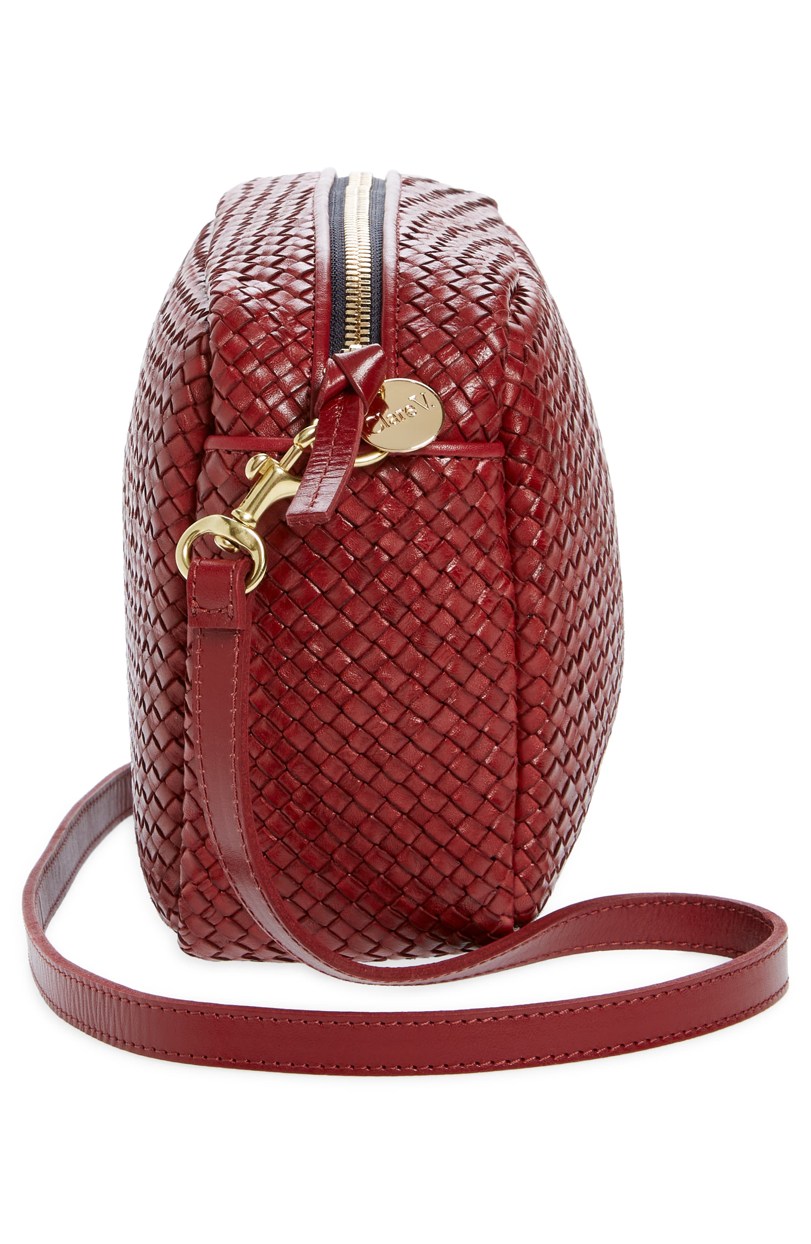 Clare V. Marisol Woven Leather Crossbody Bag, Alternate, color, 