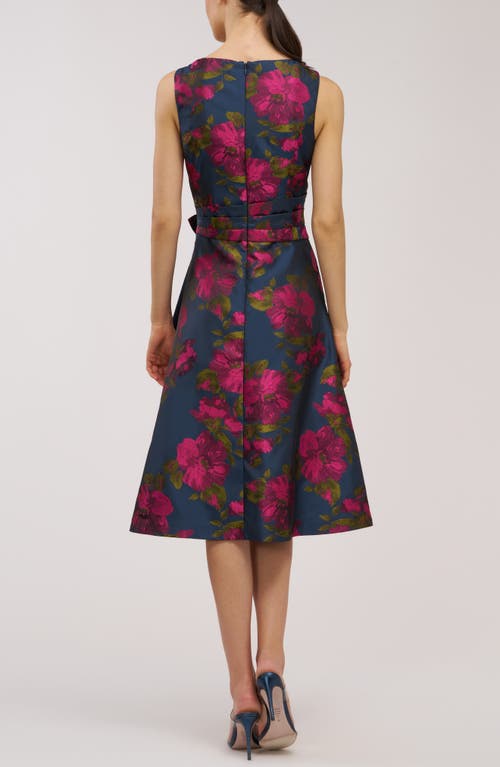 Kay Unger Elisa Sleeveless Cocktail Dress In Multi