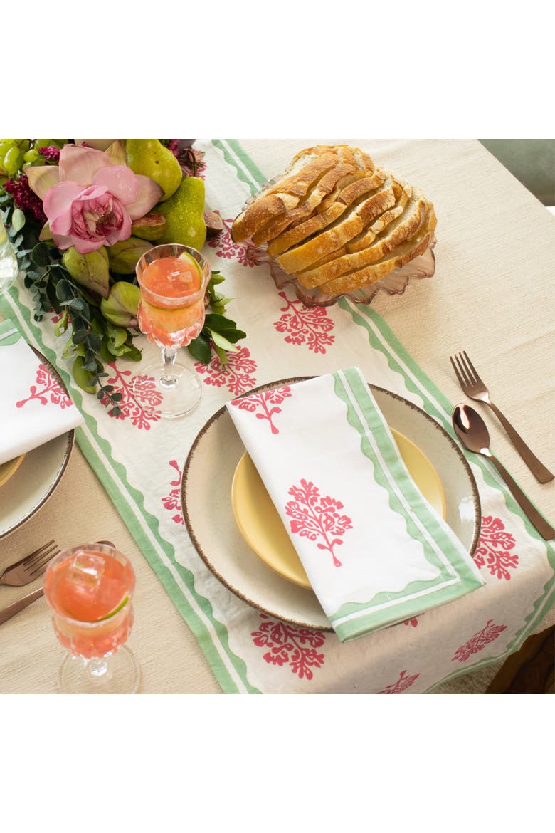 Sara - Pure Cotton Table Napkin Set of 2, Alternate, color, Pink
