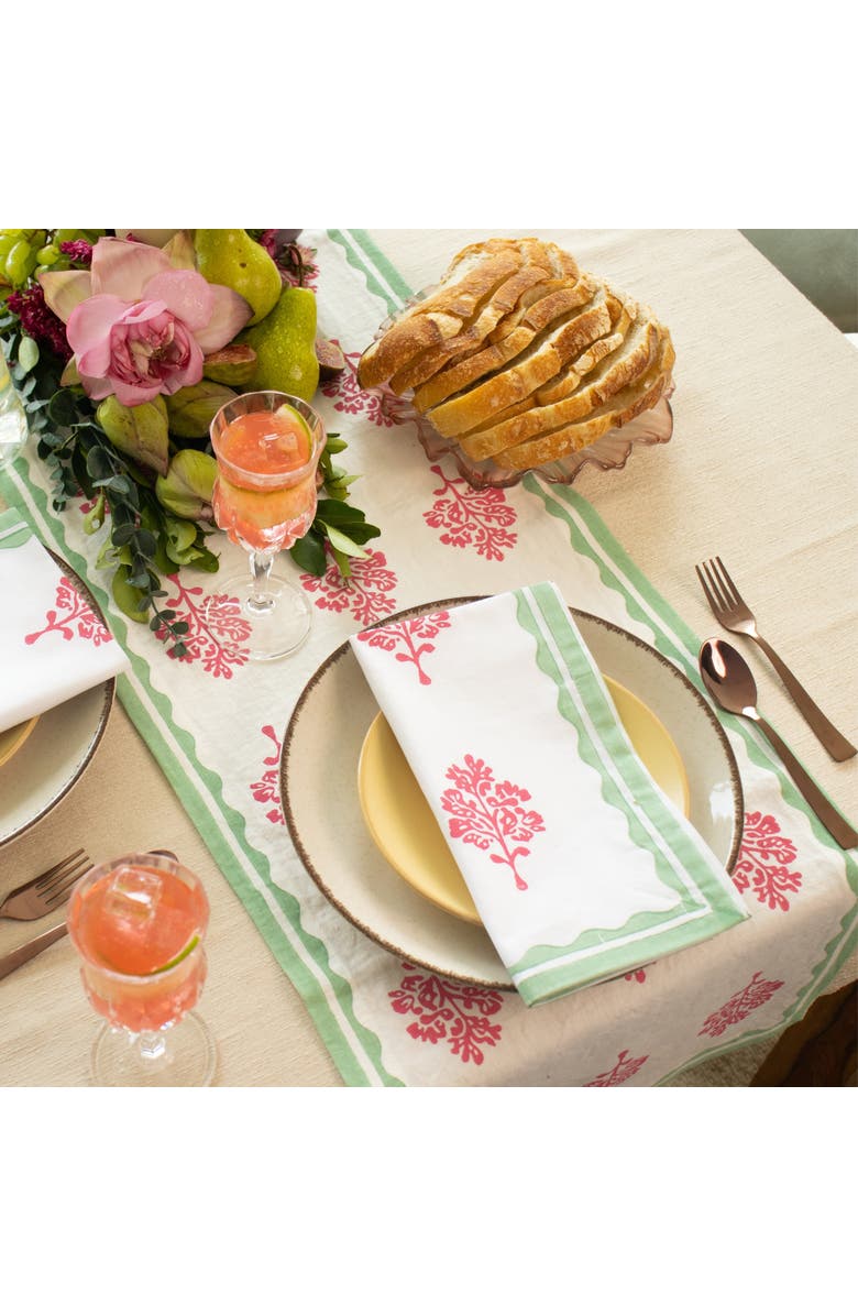 Banyan & Birch Sara - Pure Cotton Table Napkin Set of 2, Alternate, color, Pink