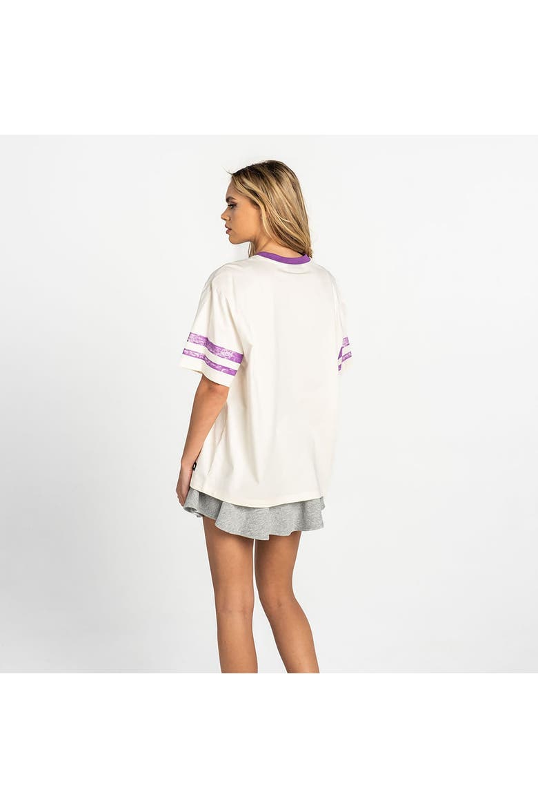 Women's The Wild Collective White Los Angeles Sparks Vintage Drop-Shoulder Oversized T-Shirt, Alternate, color, White