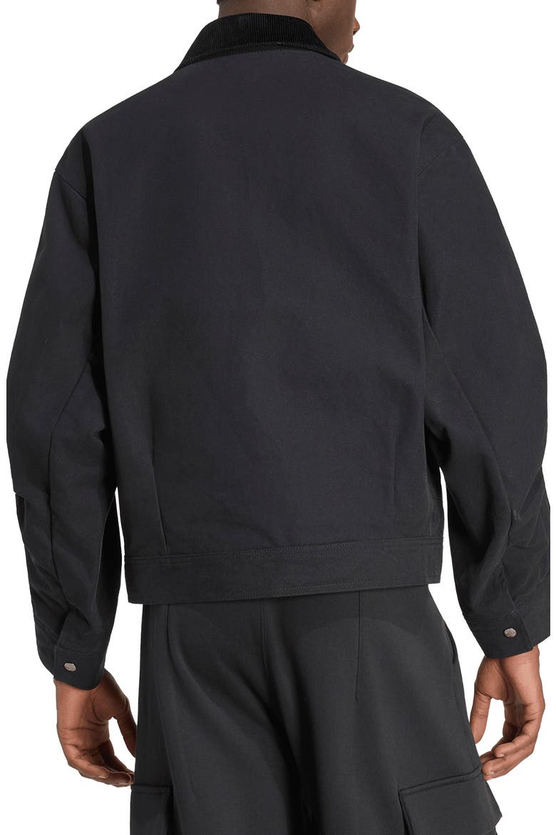 Essential Canvas Jacket, Alternate, color, BLACK