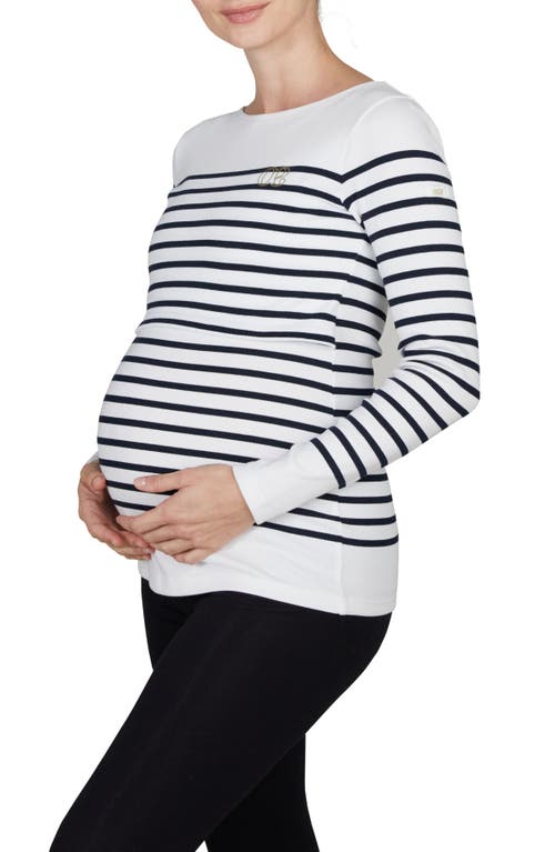 Cache Coeur Benodet Maternity And Nursing Sailor Shirt In Multi