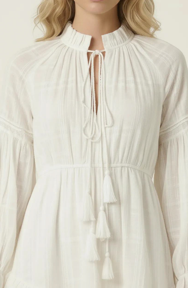 Modenaire Boho Mini Dress, Alternate, color, Ivory