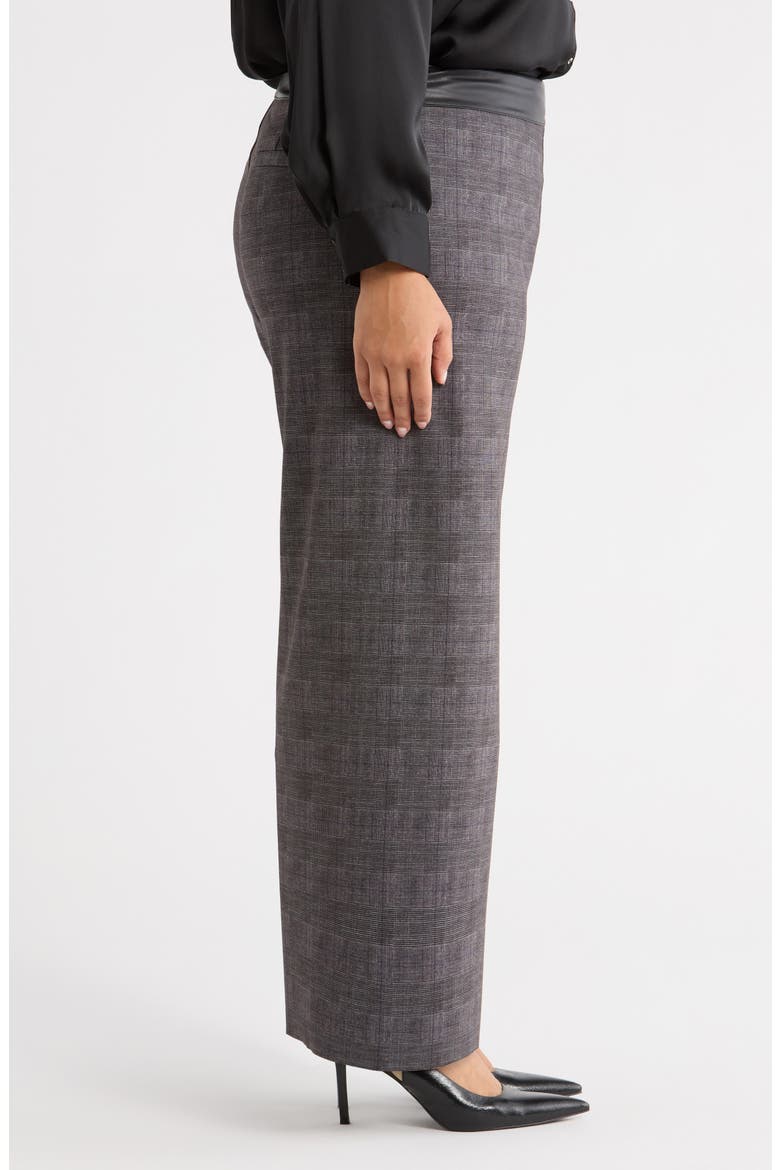 Denver High Waist Ankle Wide Leg Ponte Pants, Alternate, color, CHARCOAL GLEN PLAID