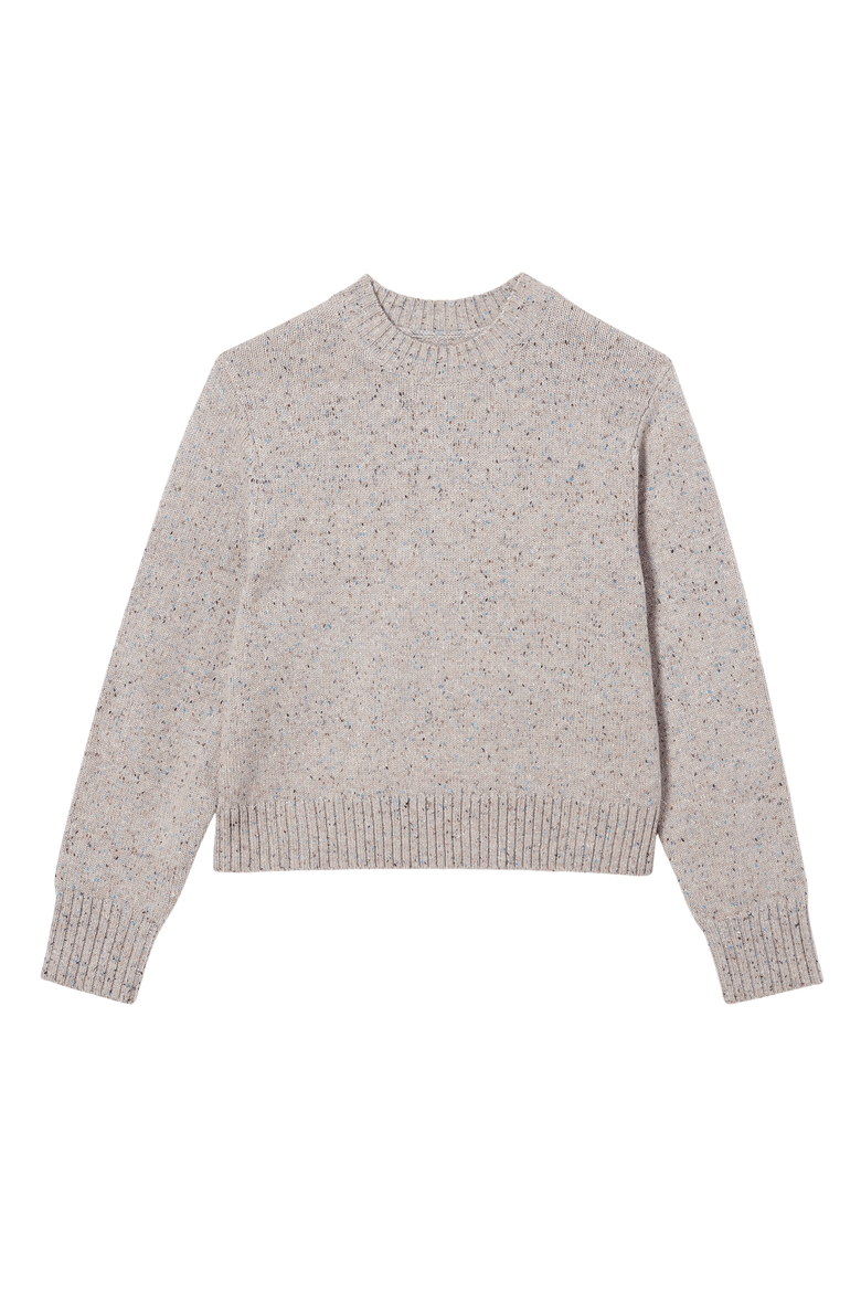 Maura Confetti Wool Sweater, Alternate, color, Cinder