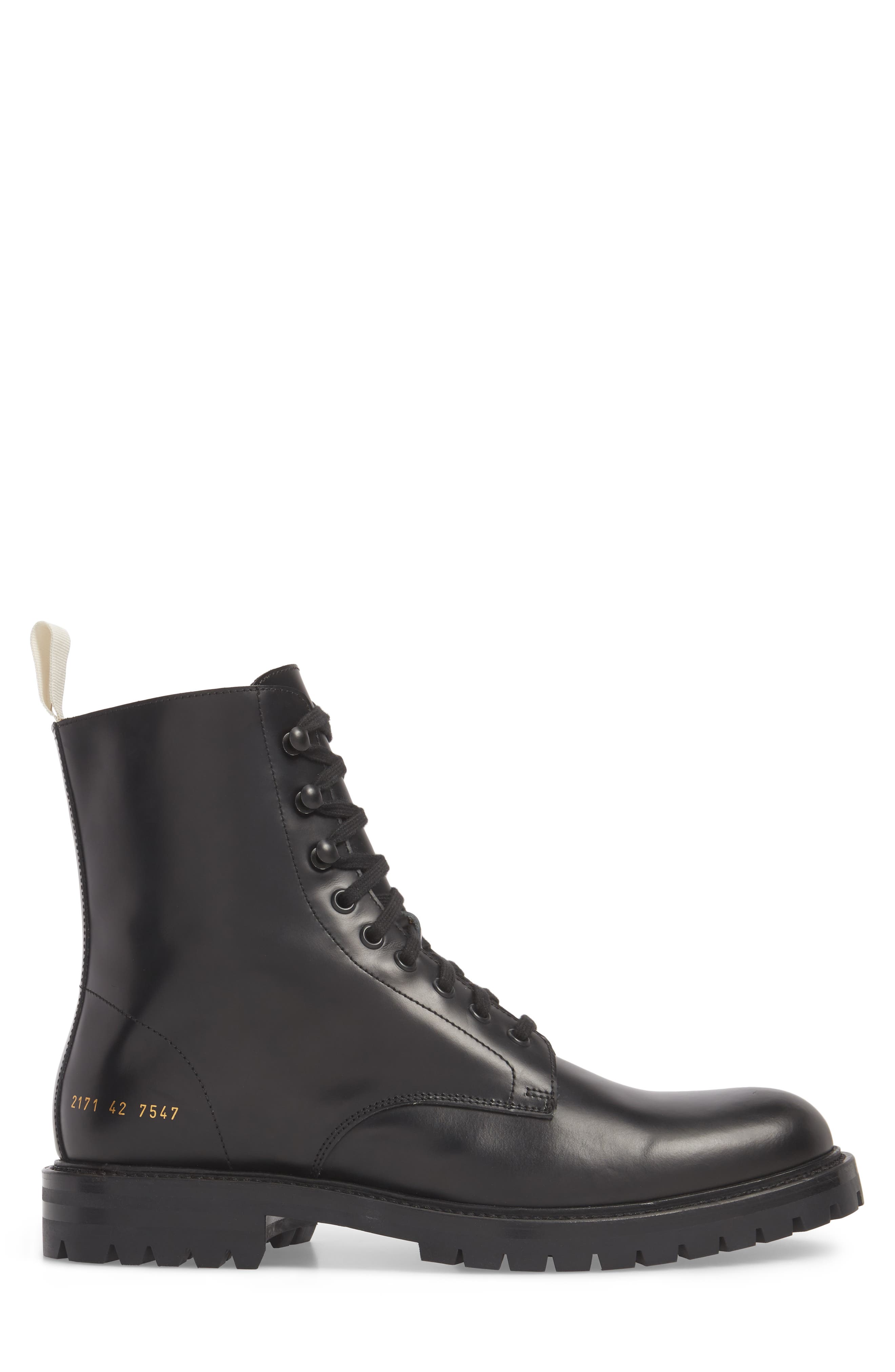 Common Projects Zipper Combat Boot, Alternate, color, 
