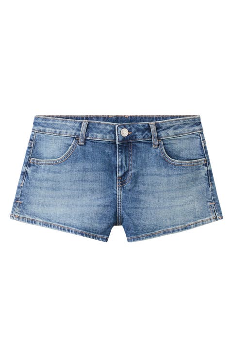 Low Rise Denim Shorts