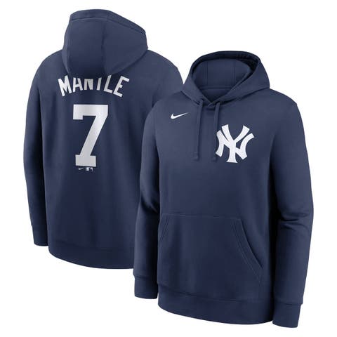Men's Nike Mickey Mantle Navy New York Yankees Retired Player Name & Number Club Pullover Hoodie