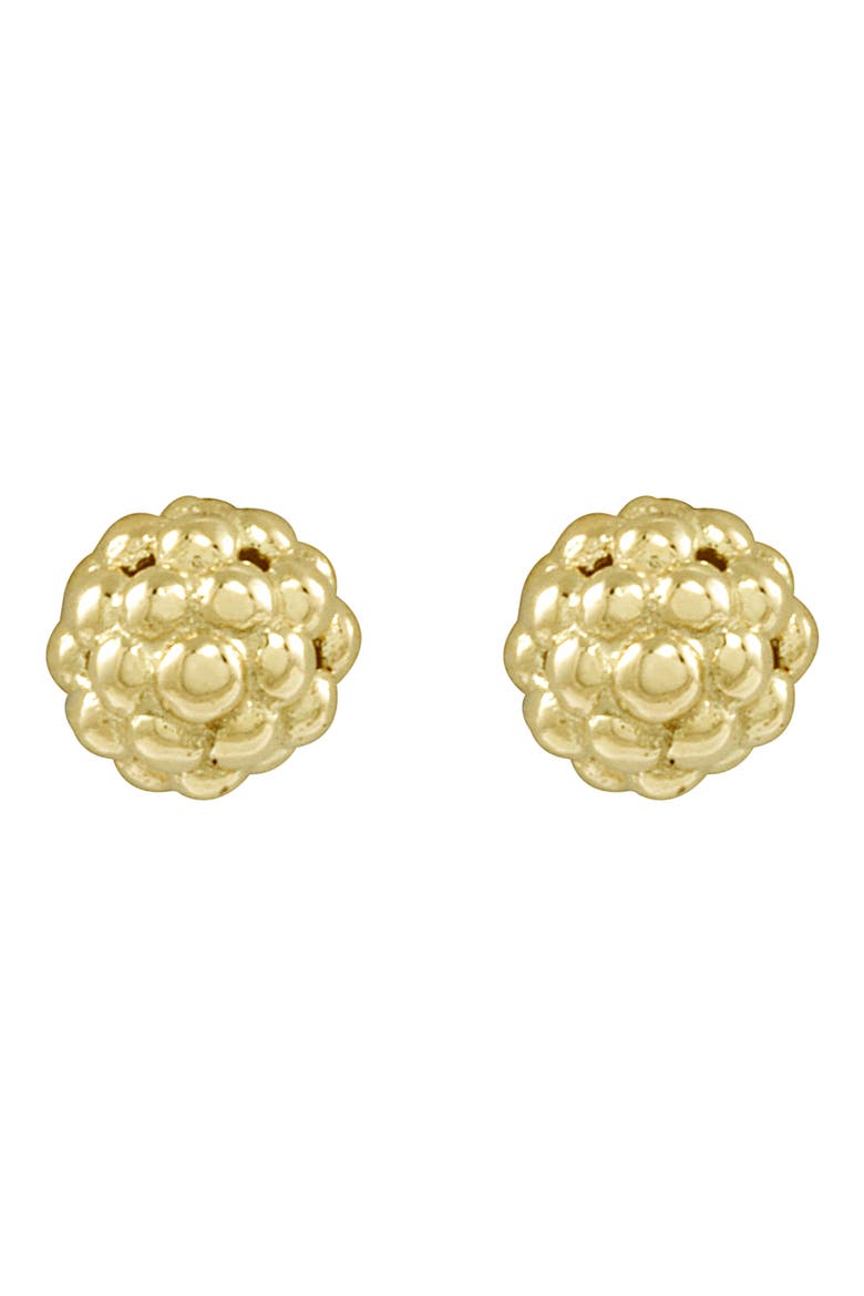 Caviar 18K Gold Stud Earrings, Alternate, color, GOLD