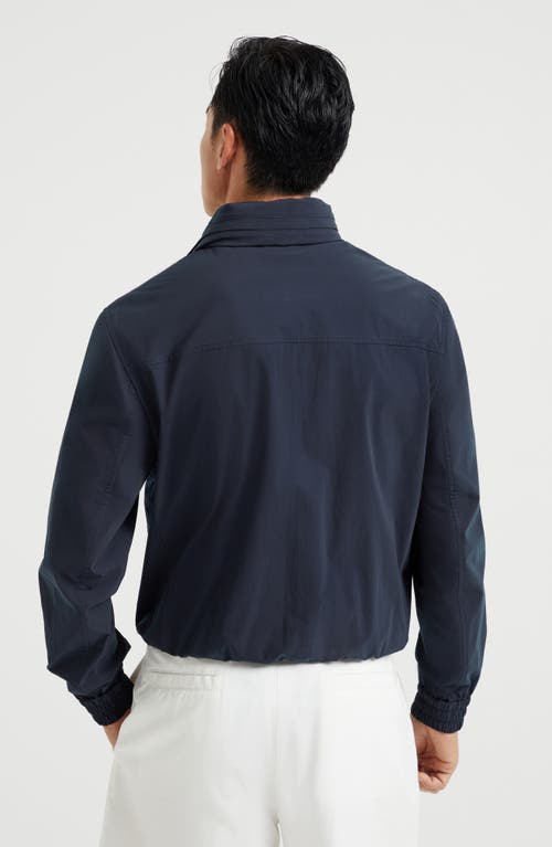 Shop Brunello Cucinelli Water-resistant Outerwear In Navy Blue